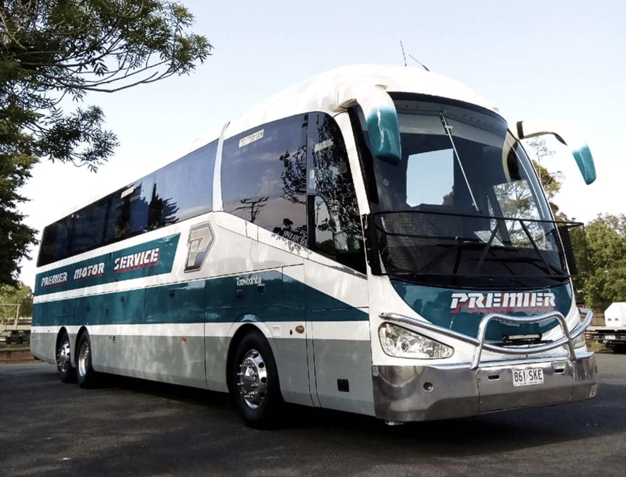 Private coach connecting all stops and carrying our luggage