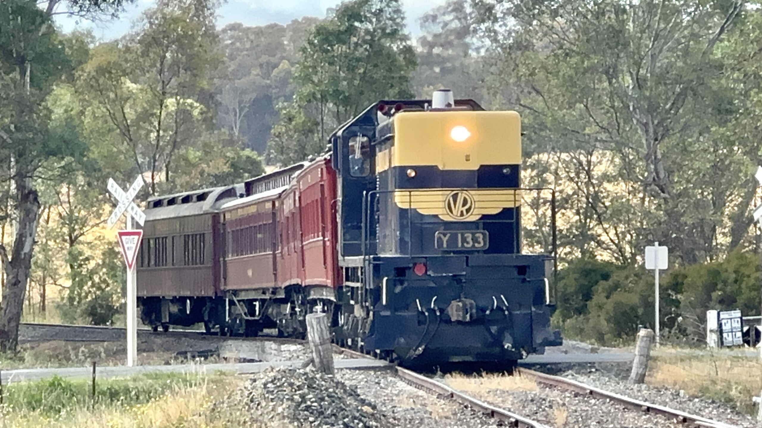 Victorian Goldfields Railway Historic diesel hauled train